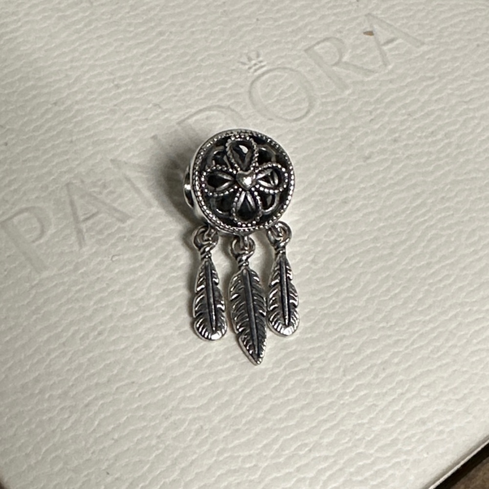 Pandora great shape Dreamcatcher spiritual s925 ale sterling silver charm